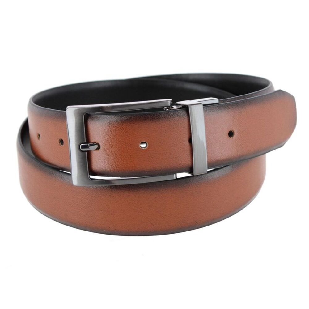 Steve Madden Men's 35mm Burnsihed Reversible Dress Belt